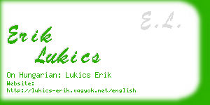 erik lukics business card